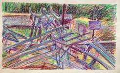 Tangled Bars
wax crayon